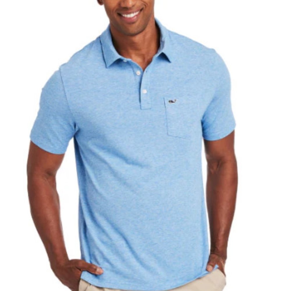 Vineyard Vines - Solid Edgartown Whale Pique Pocket Polo - Size L
